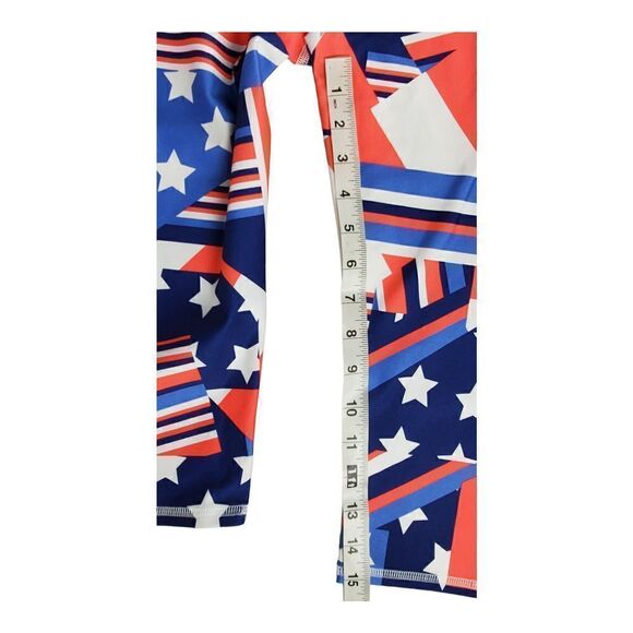 New Fabletics Salar Crop Legging Small Patchwork Pride Print Athleisure Workout - Picture 3 of 9